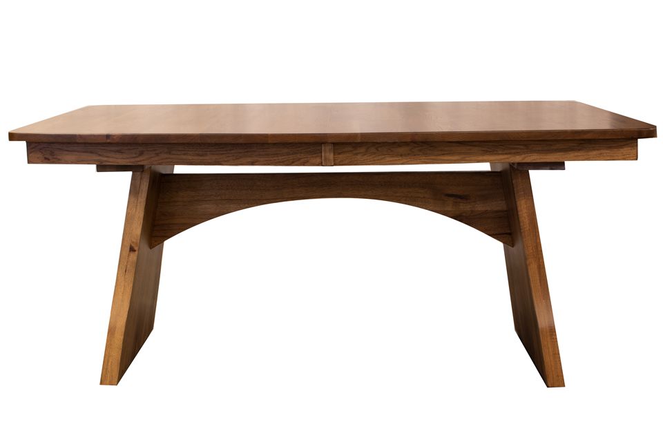 Rustic Hickory Boat Shaped Dining Table