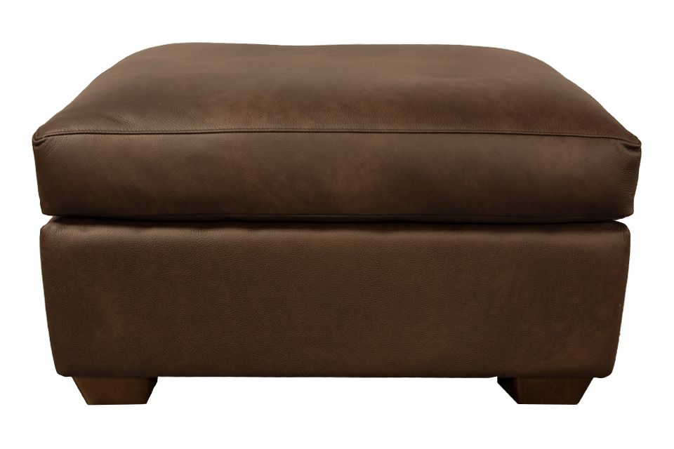 Smith Brothers Leather Ottoman