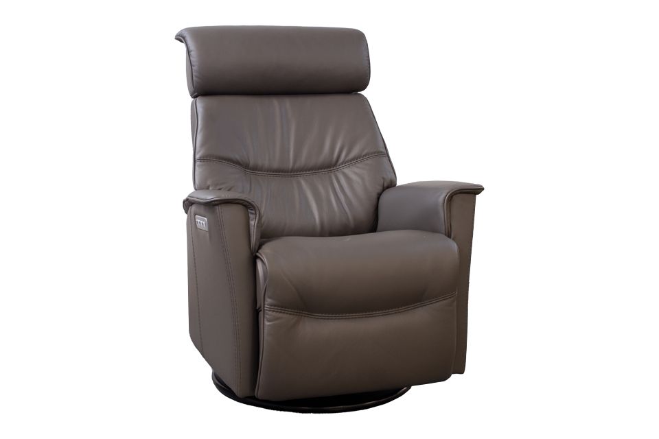 Fjords Leather Swivel Power Recliner