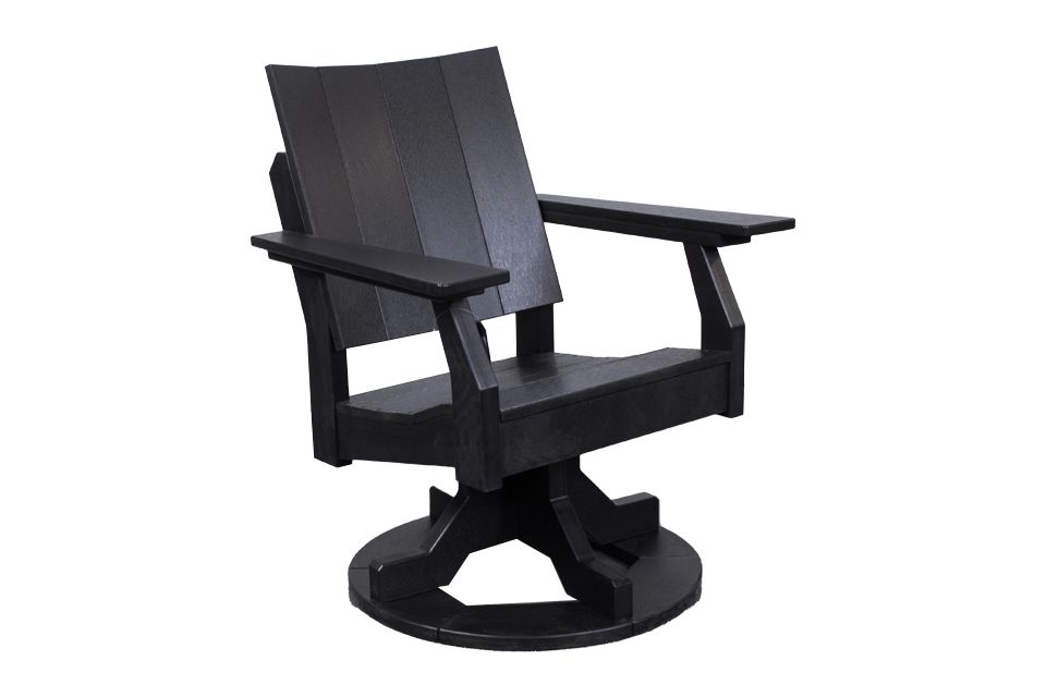 Outdoor Adirondack Swivel Chair - Black