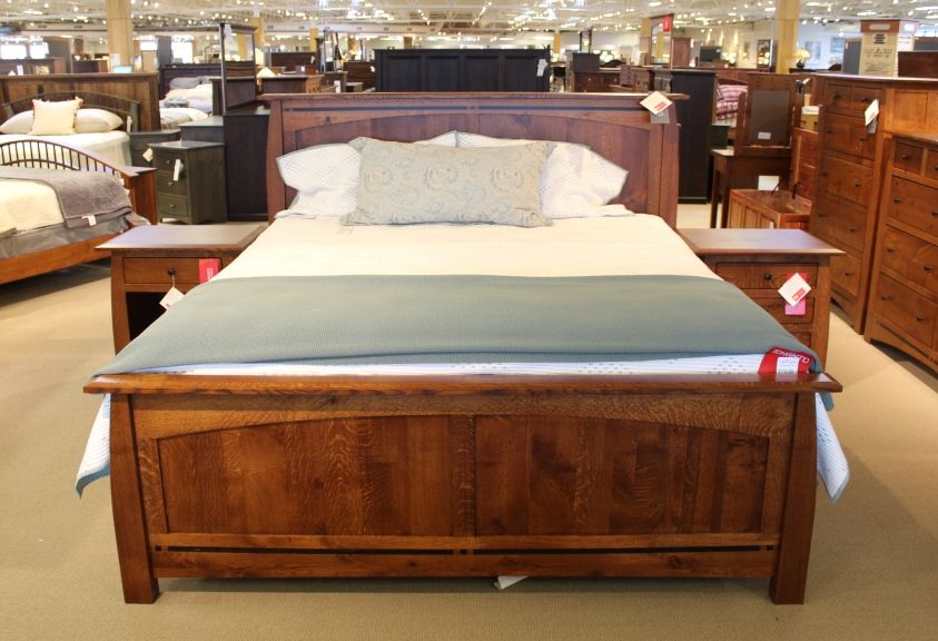 Rustic Quartersawn Oak King Bed