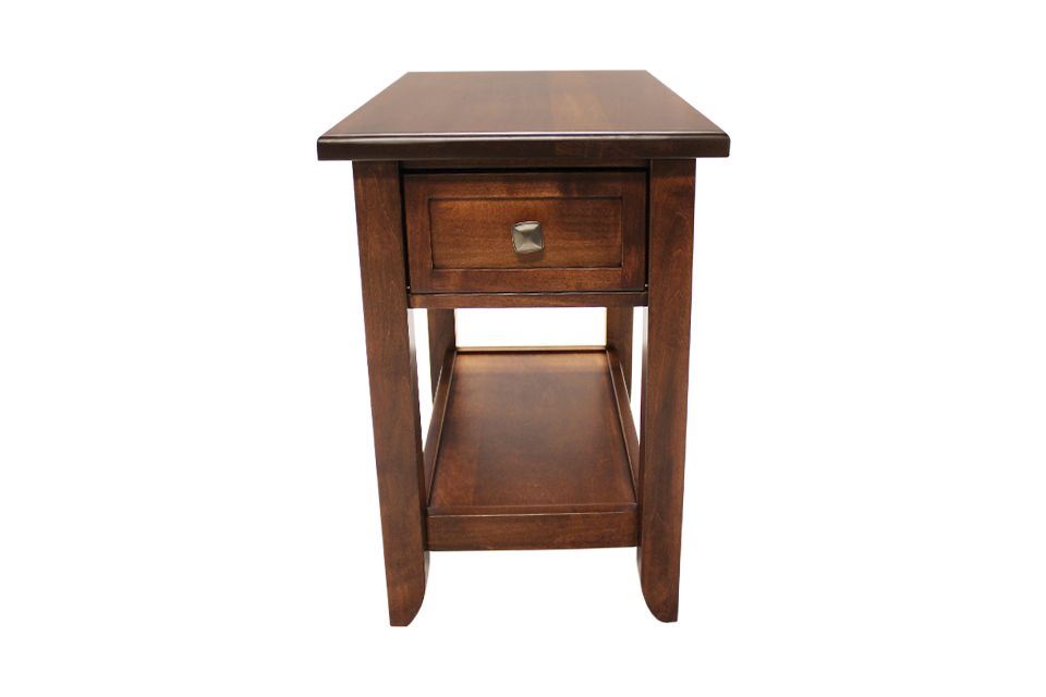 Brown Maple Chairside Table 