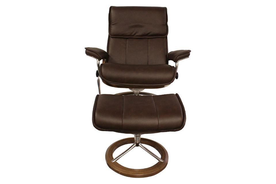 Ekornes Stressless Admiral Large Recliner and Ottoman
