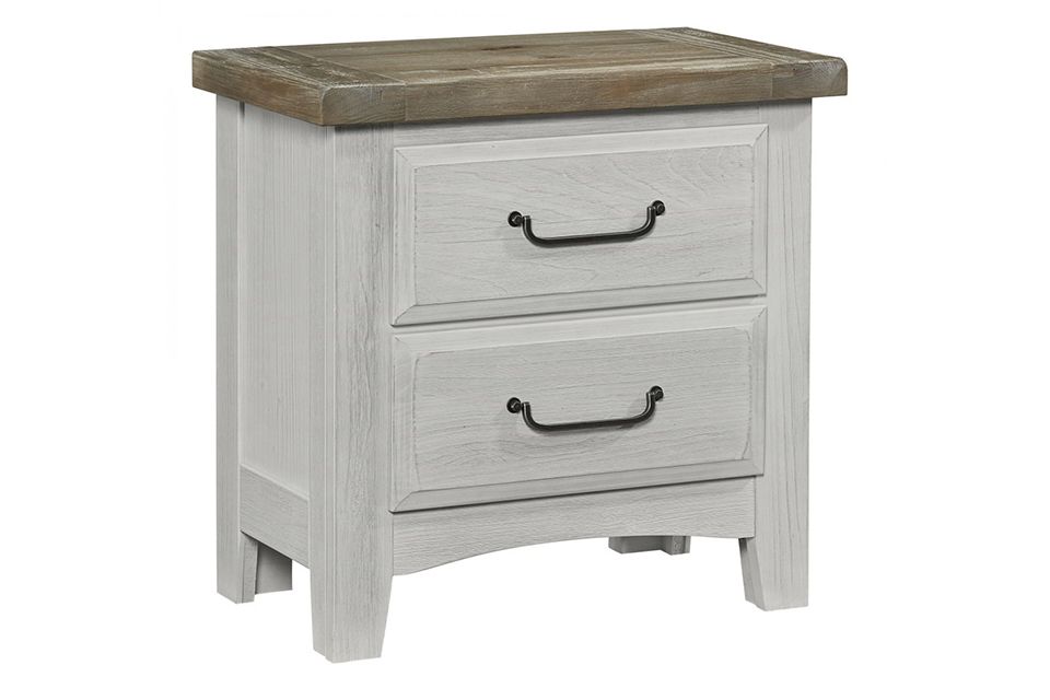 Vaughan Bassett Sawmill Nightstand in Alabaster Two Tone