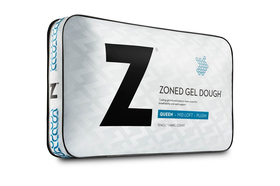 Zoned Gel Dough Mid Loft Queen Pillow 