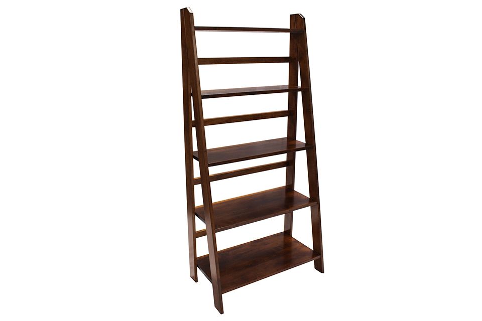 Brown Maple Ladder Shelf