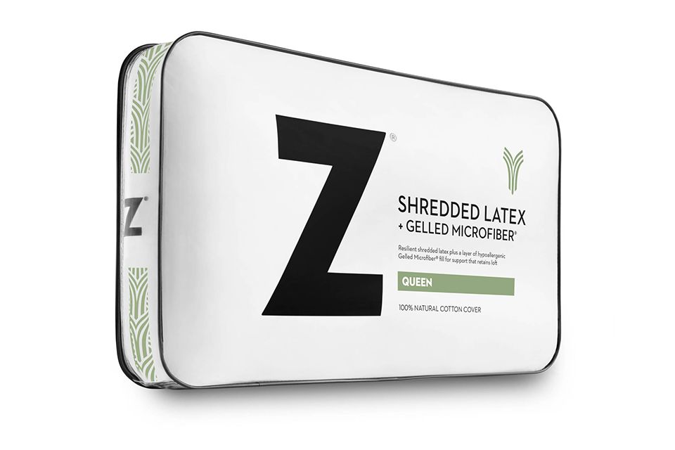 Shredded Latex + Gel Microfiber Queen Pillow