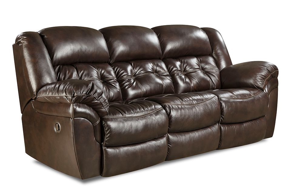 Homestretch Double Reclining Leather Sofa