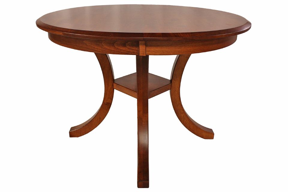 Brown Maple Single Pedestal Table