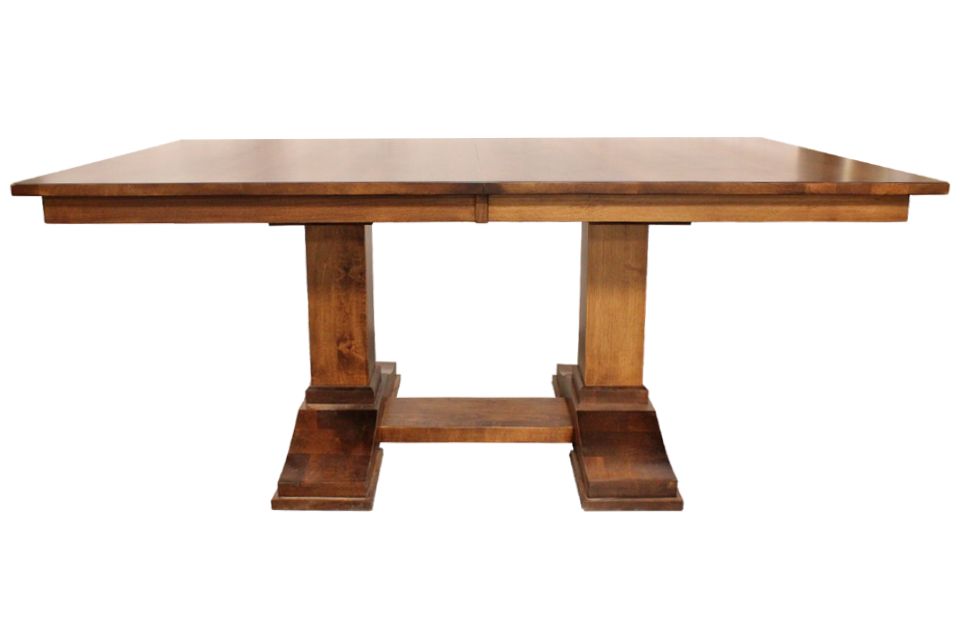 Brown Maple Dining Table with Two 12