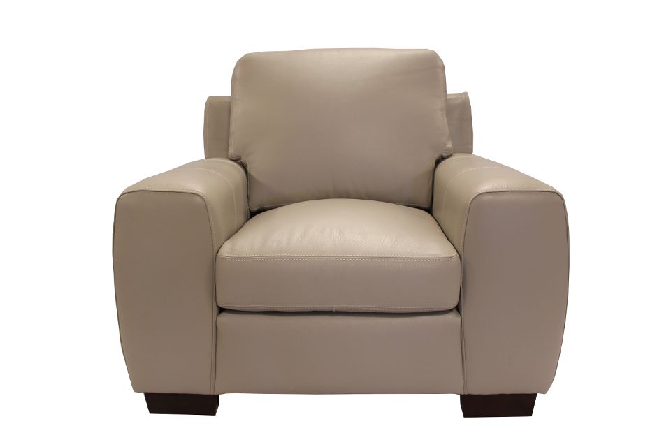 Leather Living Vantage Chair in Cloud Gray