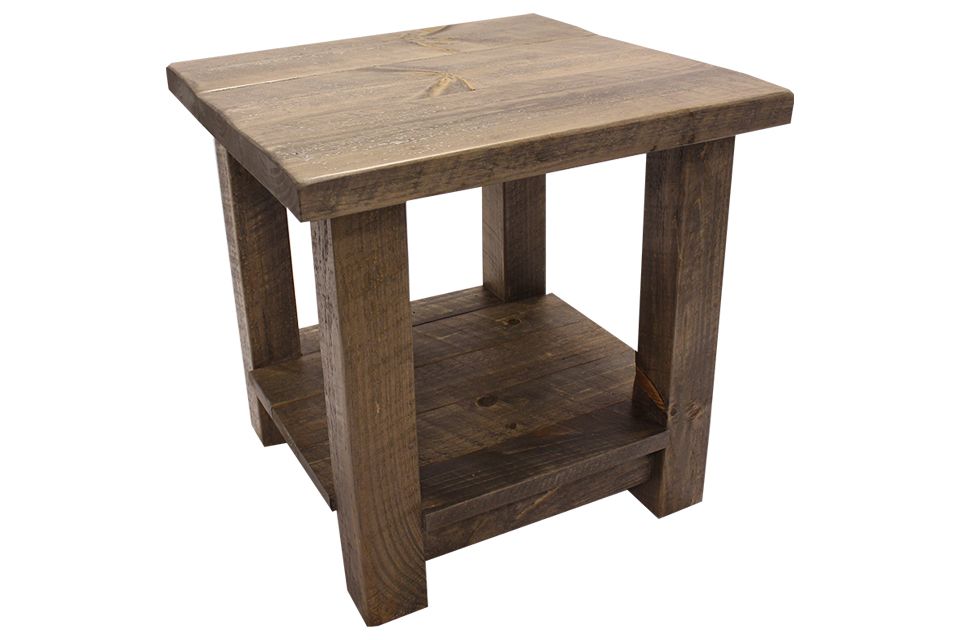 Rustic Pine End Table