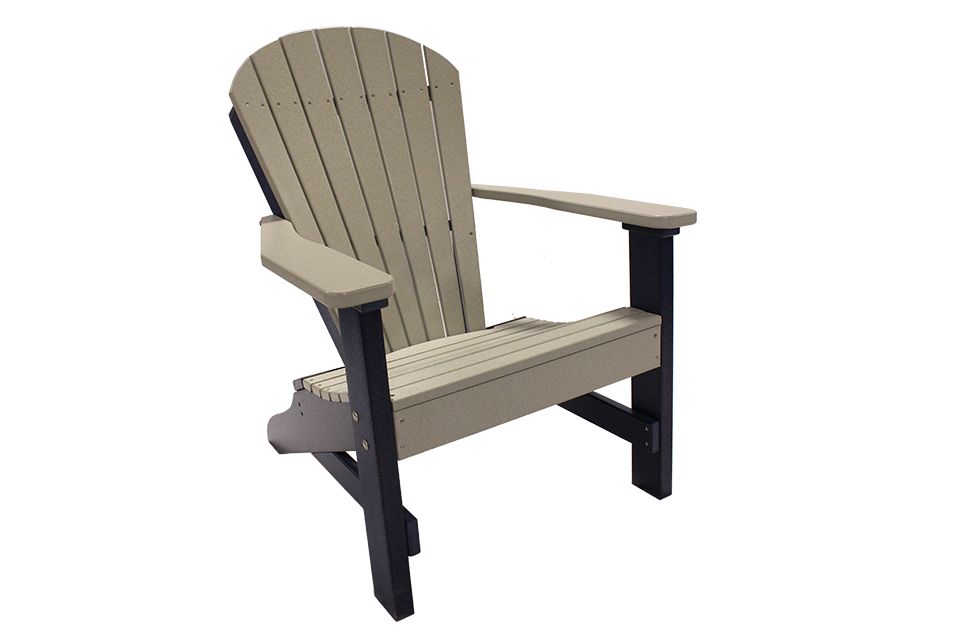 Outdoor Folding Adirondack Chair - Light Gray/Patriot Blue