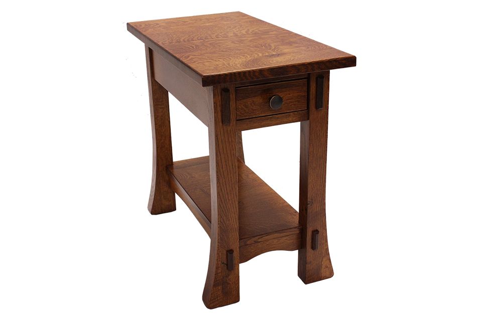 Rustic Quartersawn Oak End Table